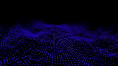 未来主义的摘要蓝色的波形声音音频音乐球振荡可视化波技术数字表面
